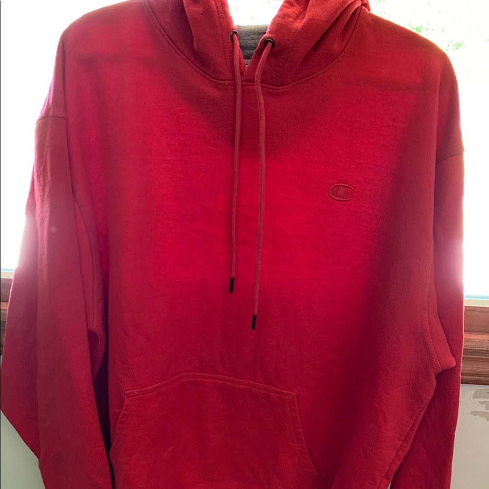red champion hoodie